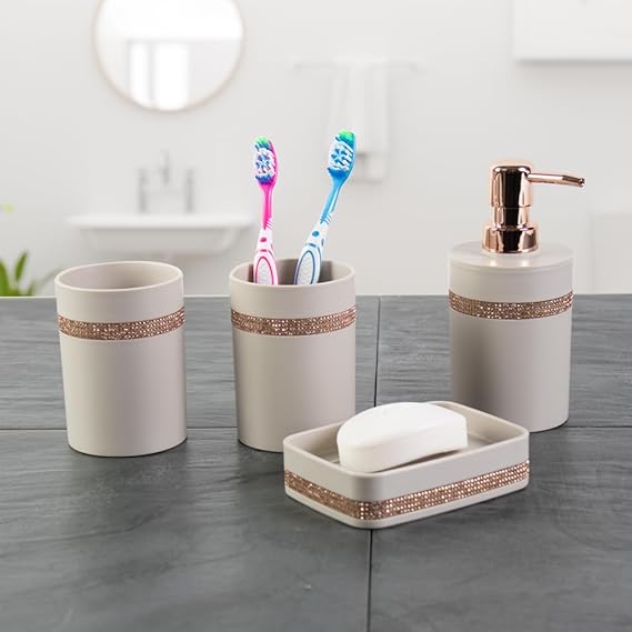 Diamante Bath Set(Set of 4)