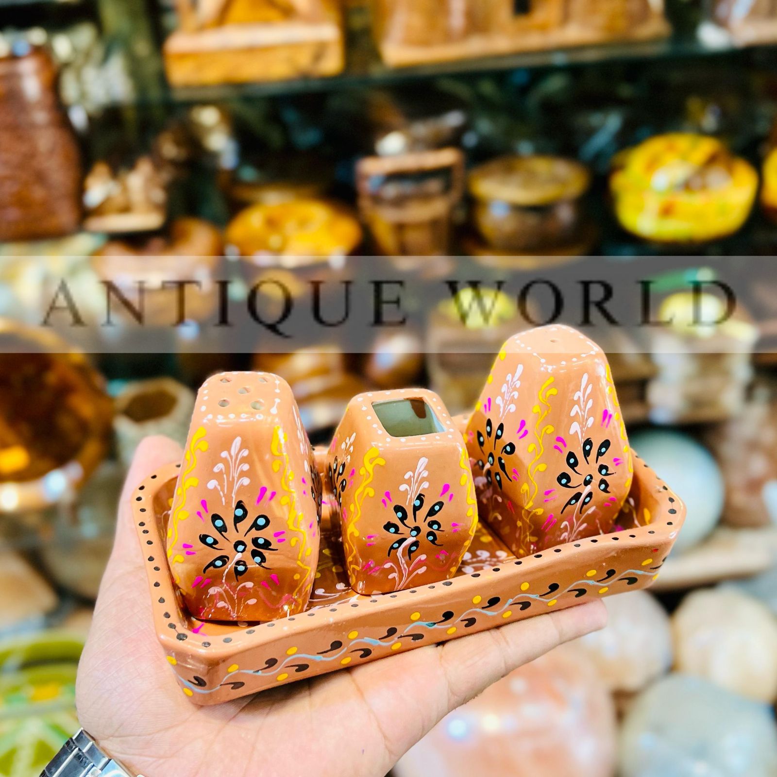 Antique Naqshi Spice Shaker Jar Set