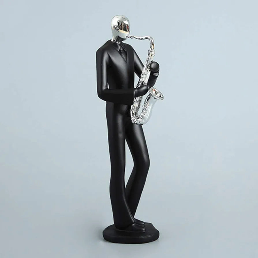 Winomo Musician Saxophone Player Statue