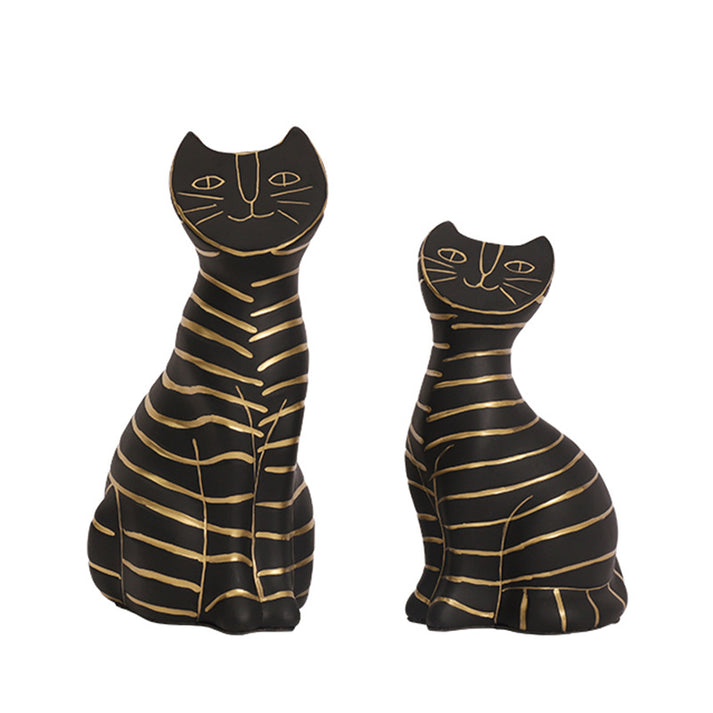 Noir Feline Grace Sculpture ( 2pc )