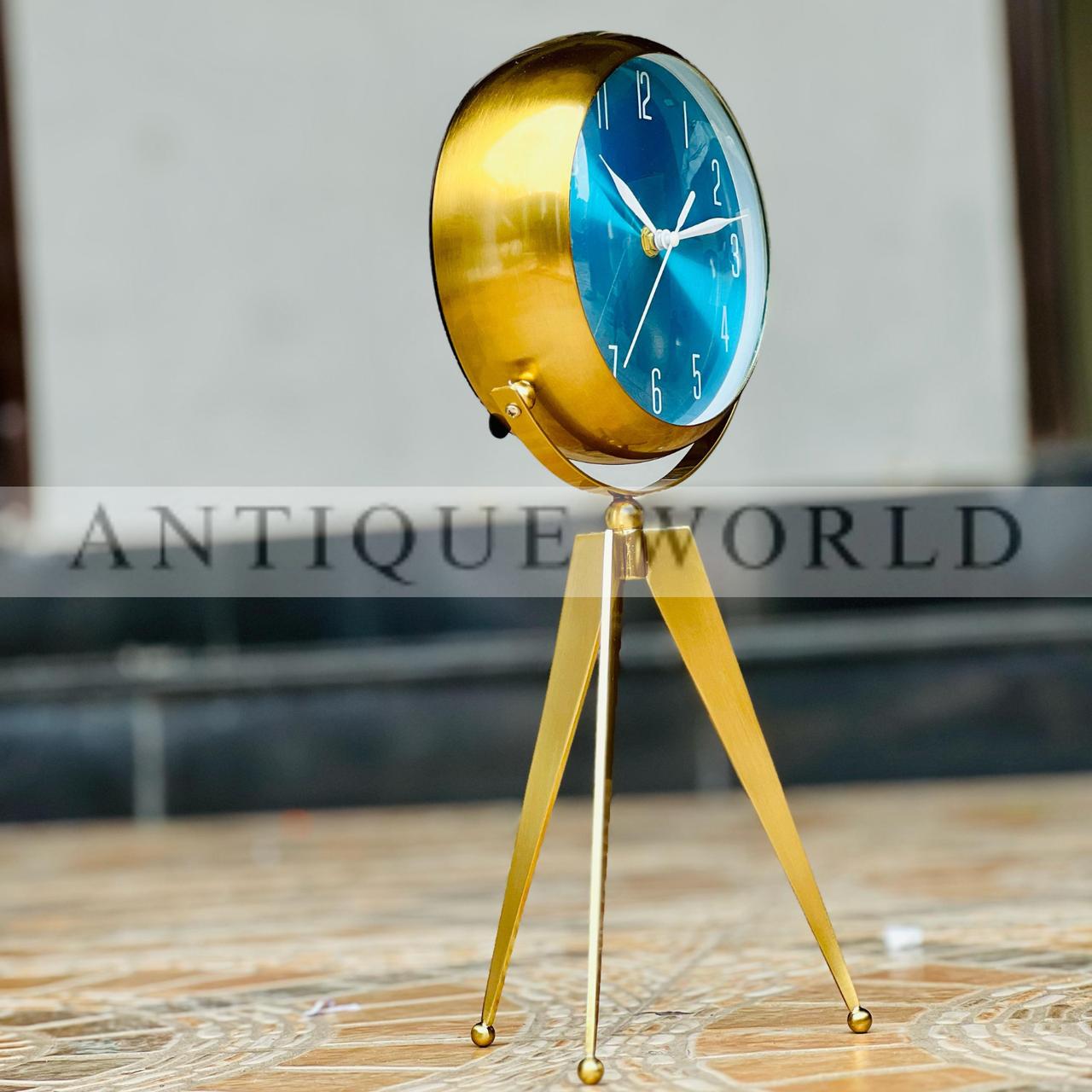 Regal Horizon Metal Tripod Clock