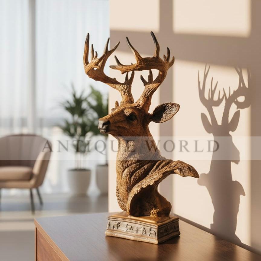 Majestic 3D Deer Head Wall Mount with Antlers"