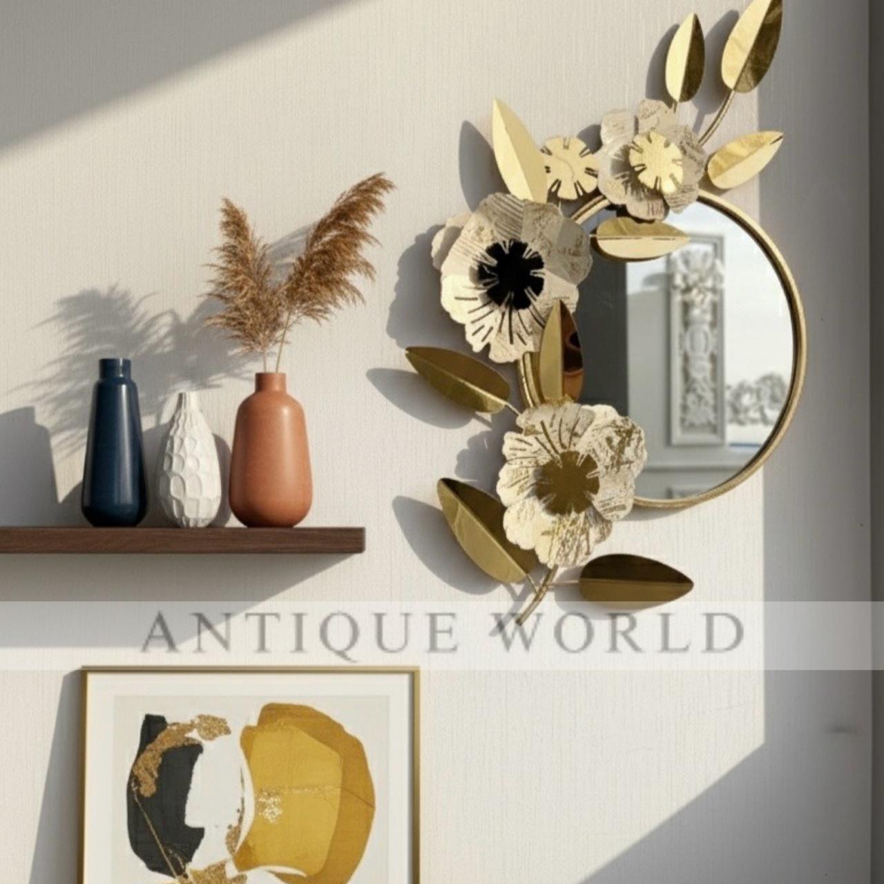 Golden Bloom Harmony Mirror