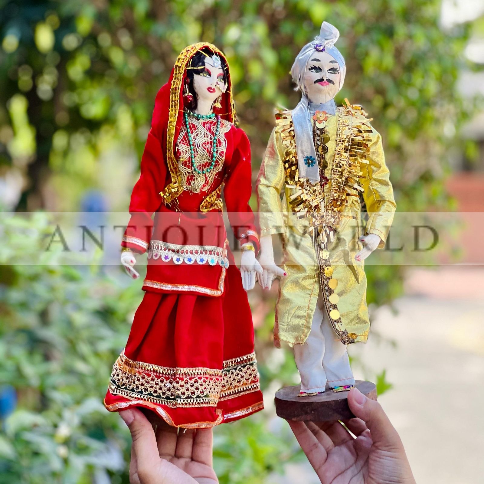 Bride Groom Cultural Dolls Sculpture 1pc