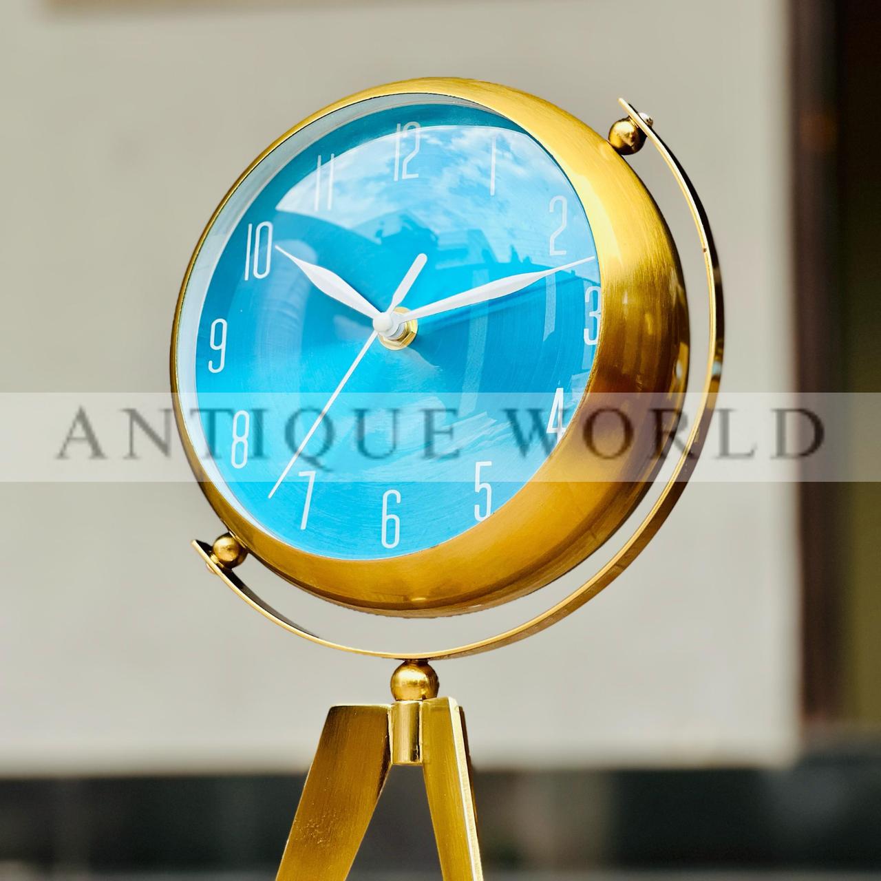 Regal Horizon Metal Tripod Clock