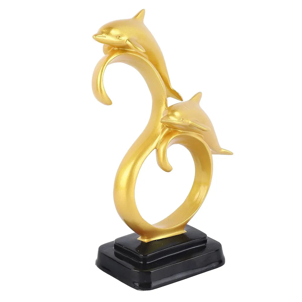 Bright Luster Dolphin Sculpture