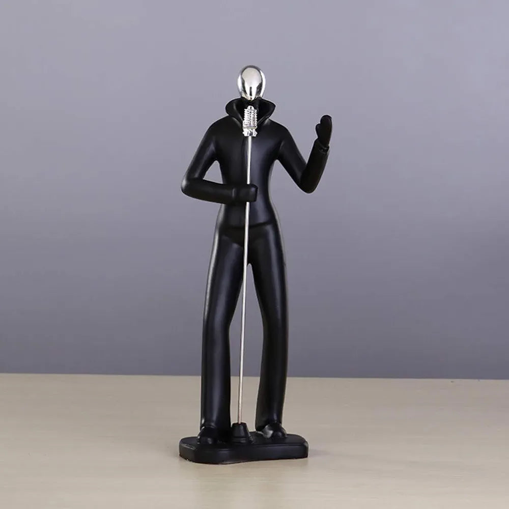 Lighting Fashion Resin Art Simging Man Figure Home 1Pc
