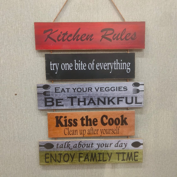Kitchen Rules Wall Hanging