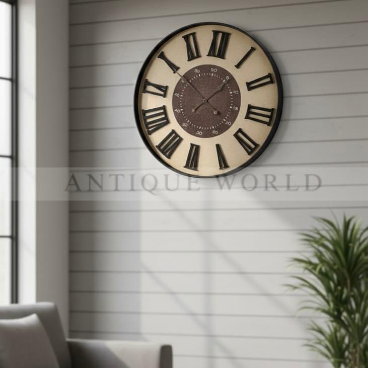 Designer Grid Pattern Hanging Clock