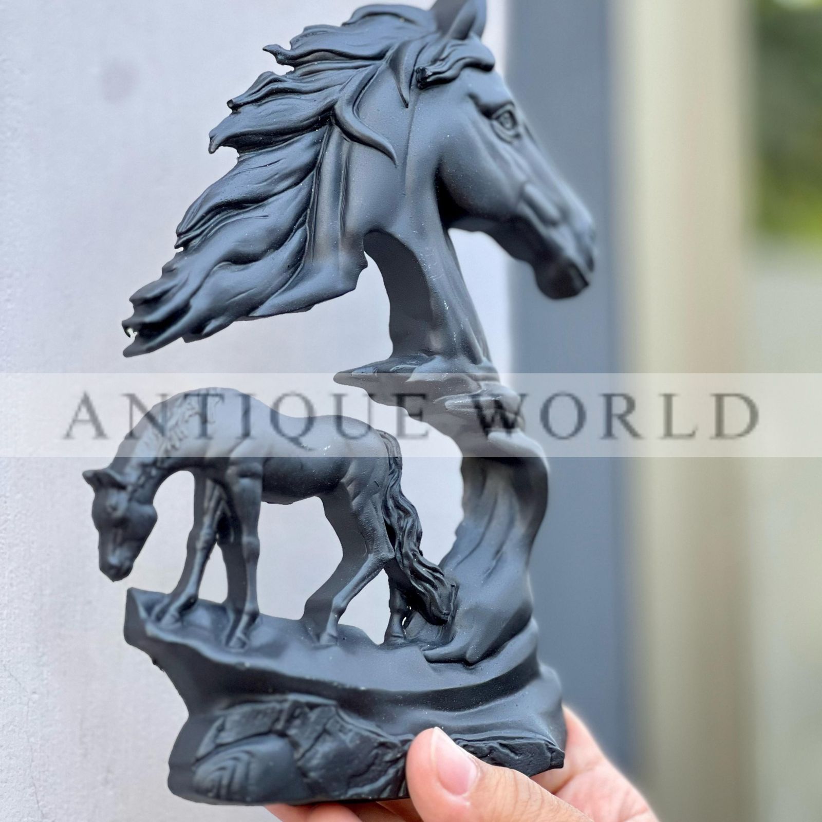 Golden Horse Sculpture Wall Decor
