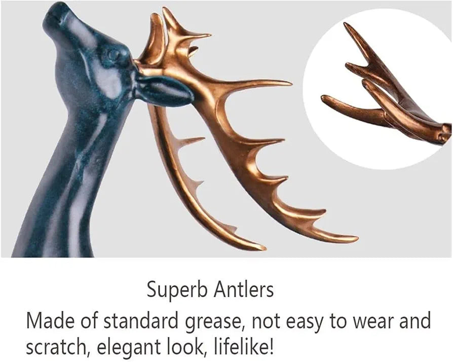 Home Decor Couple Deer Figurine Statue ( Set of 2 )