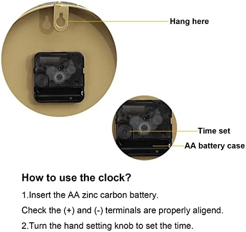 Luxe Metal Wall Clock Living Room