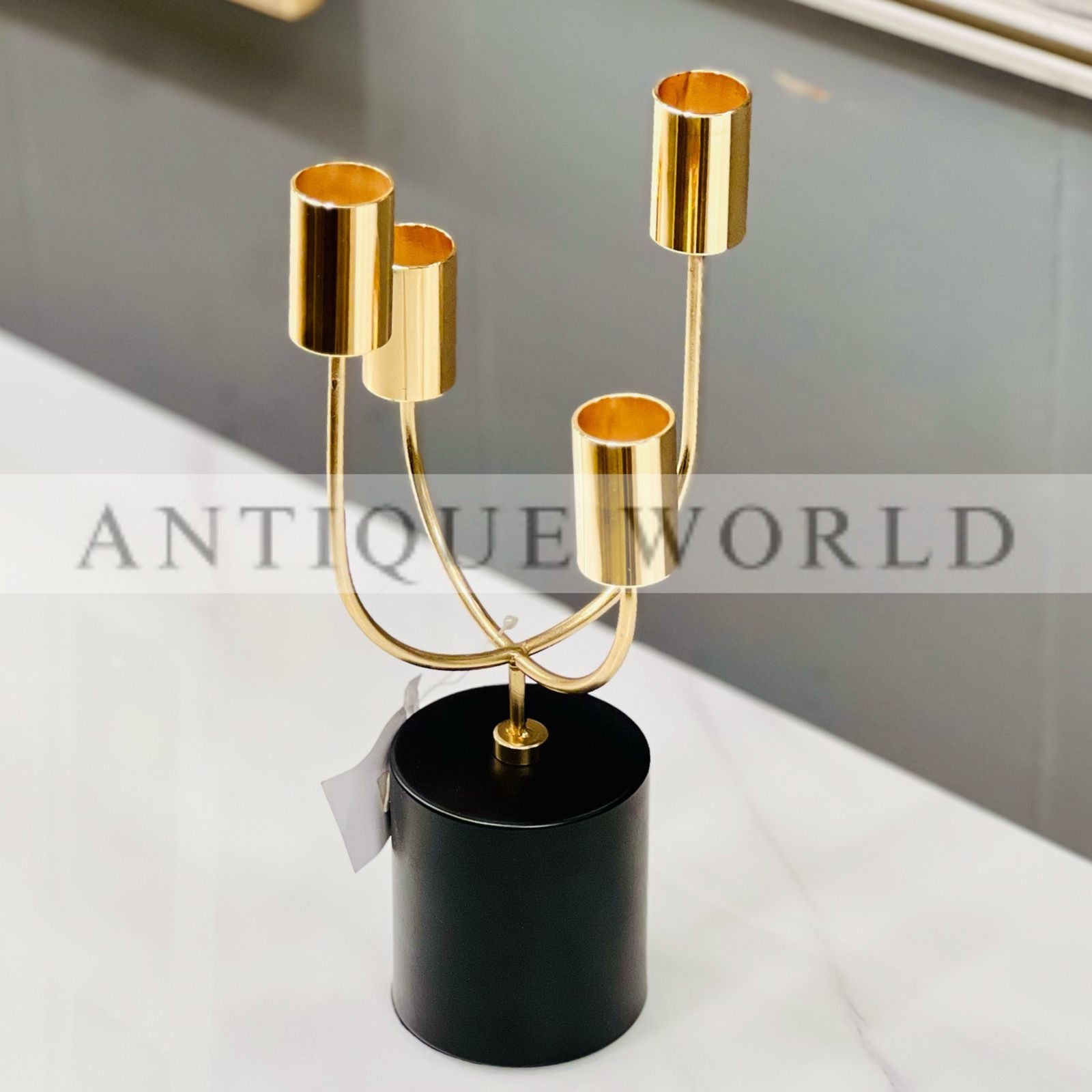 Gold Metal Candle Holder