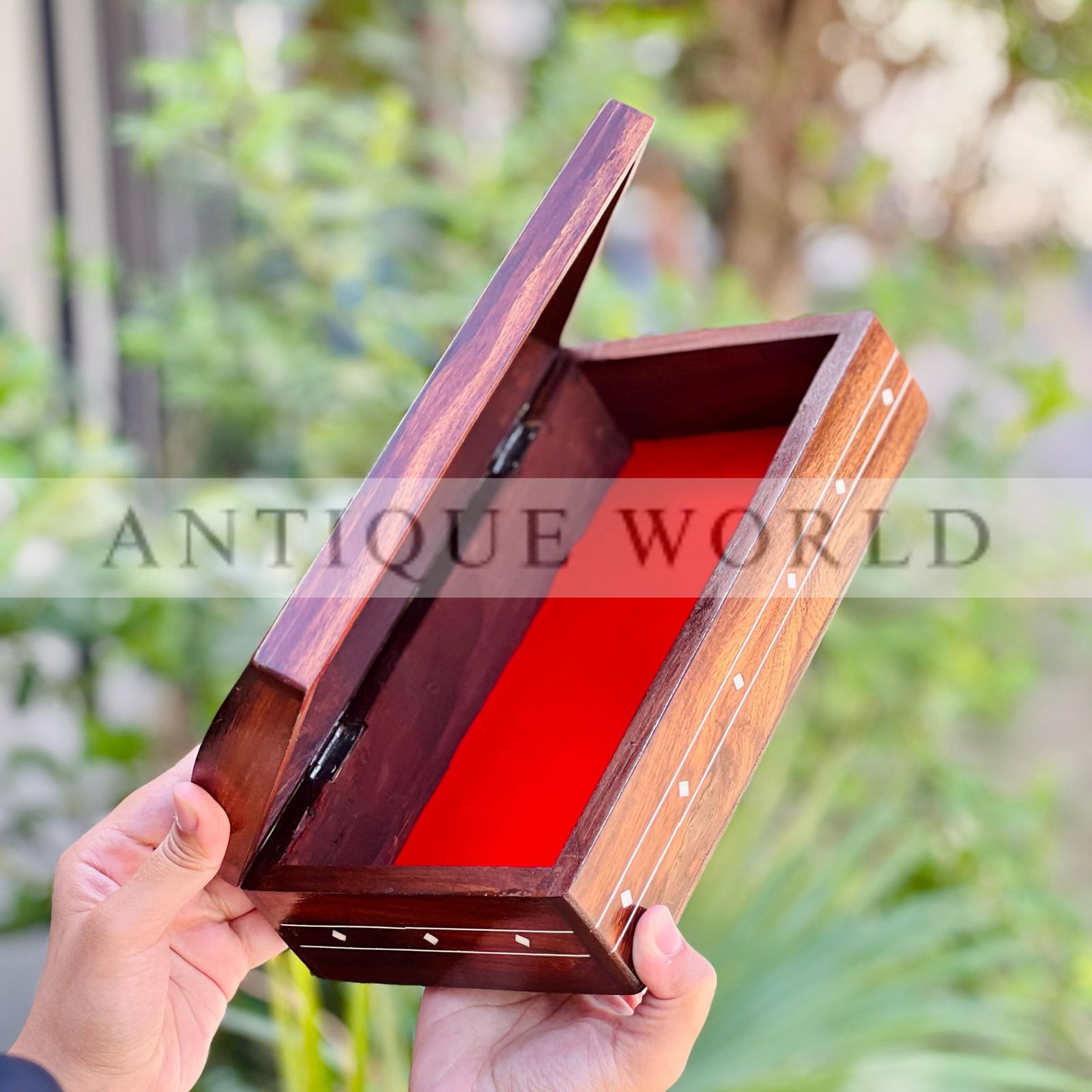 Sheesham Wood Inlay Tissue Box