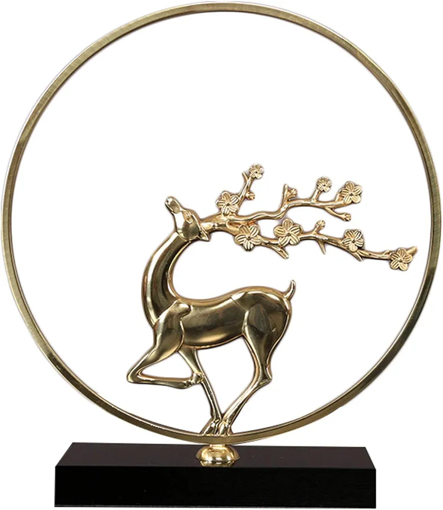 New Chinese Style Pure Copper Deer Ornament