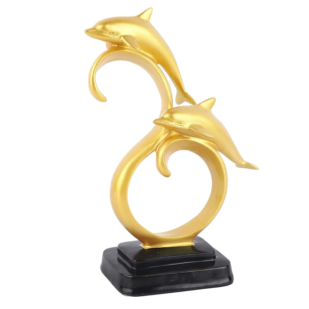 Bright Luster Dolphin Sculpture
