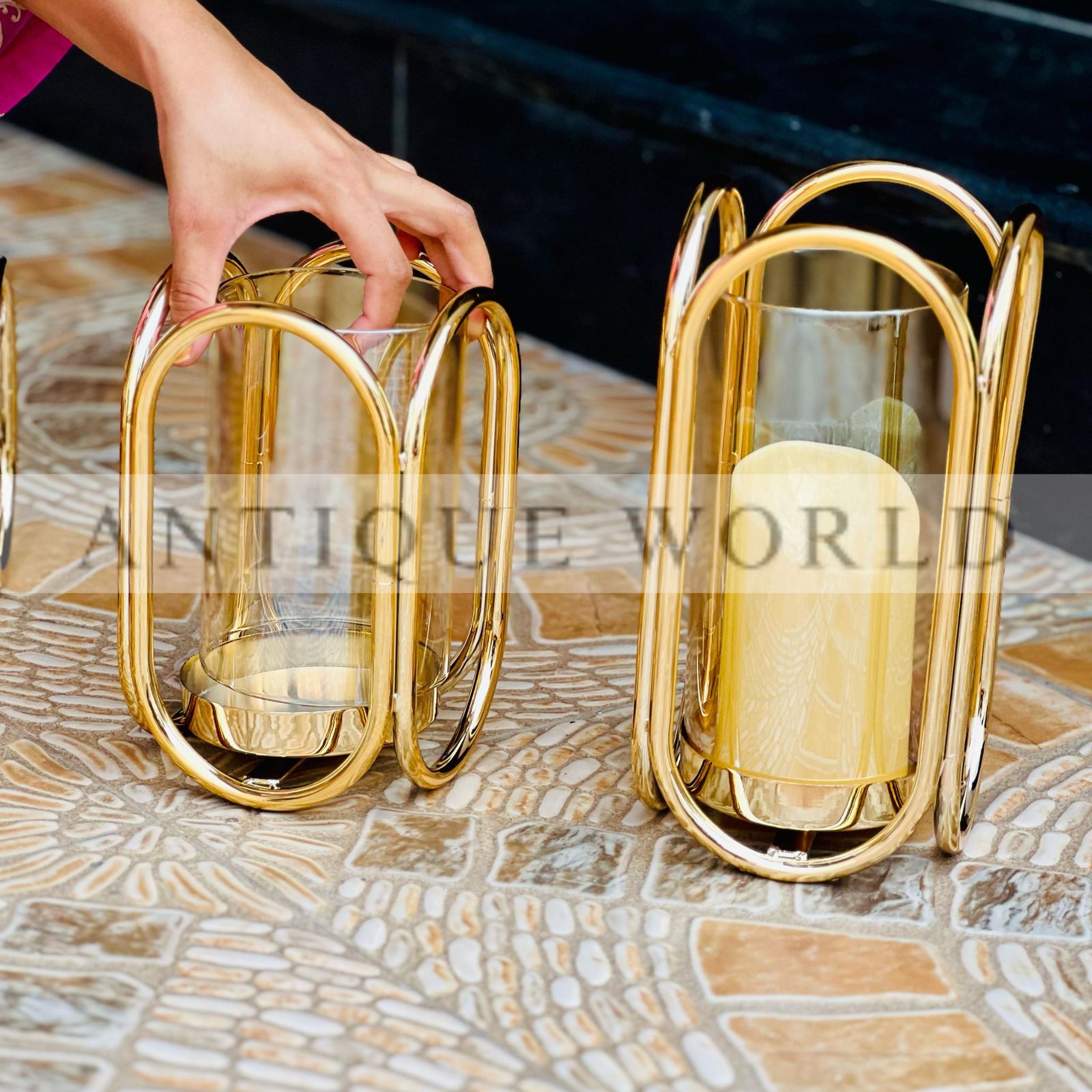 Modern Minimalist Metal Candle Holders (Set Of 3)
