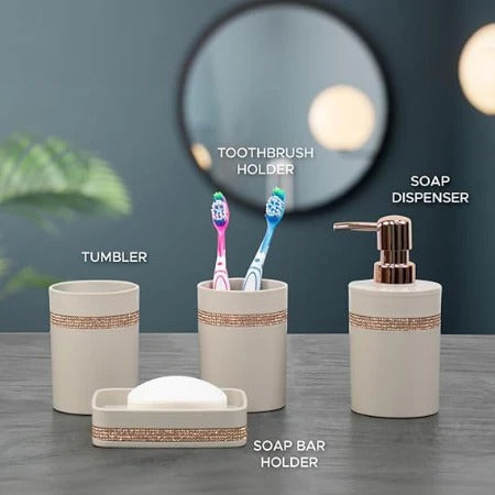Diamante Bath Set(Set of 4)