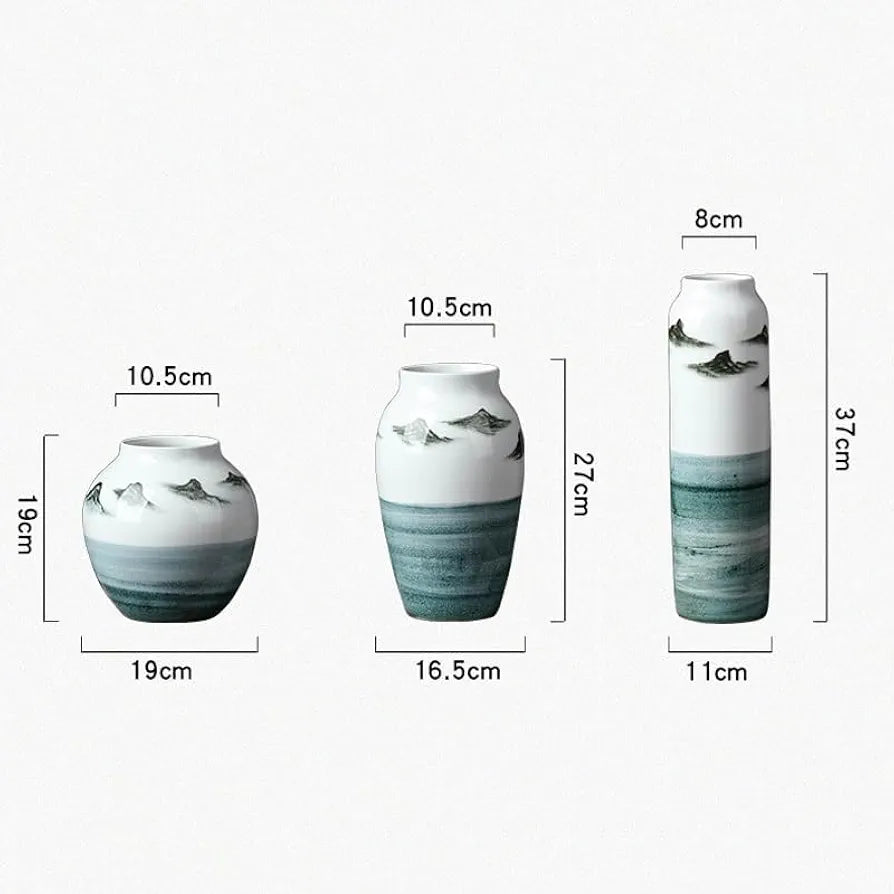 Hand-painted Vase Decoration Three-piece Living Room