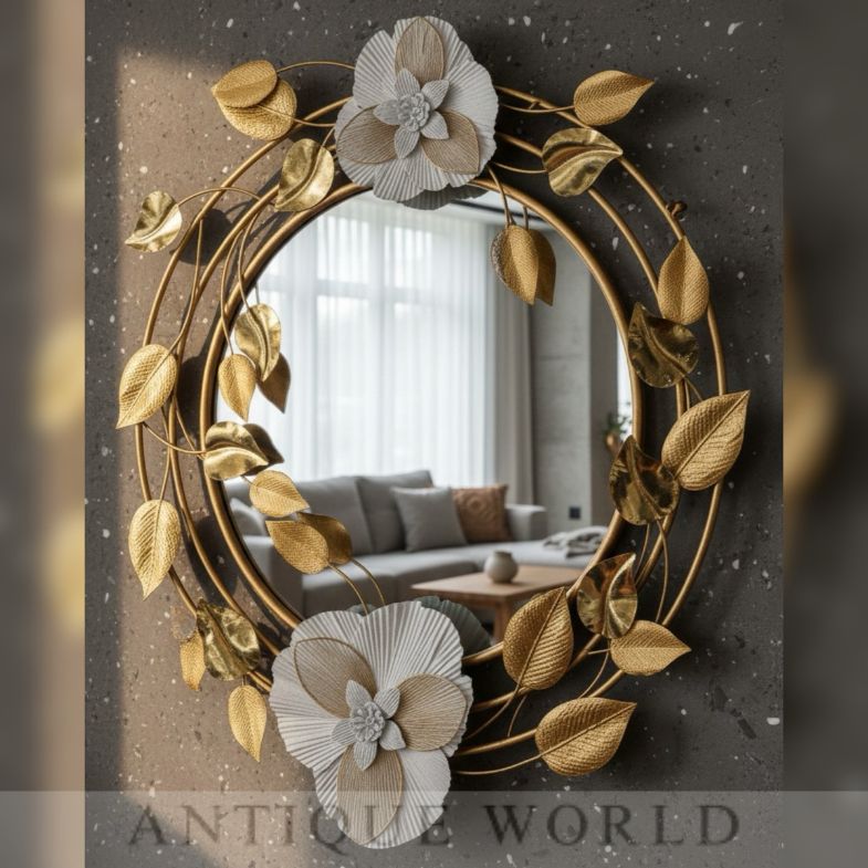 Luxury Golden Bloom Mirror