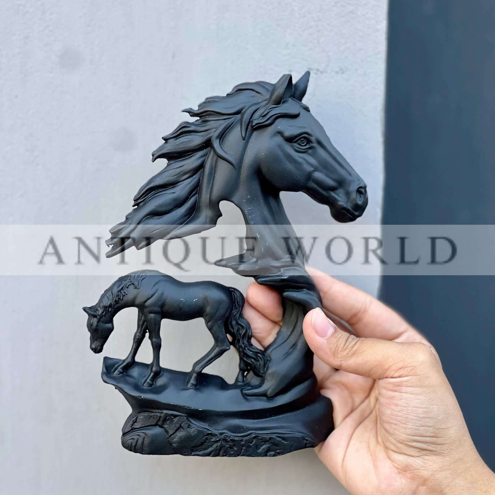 Golden Horse Sculpture Wall Decor