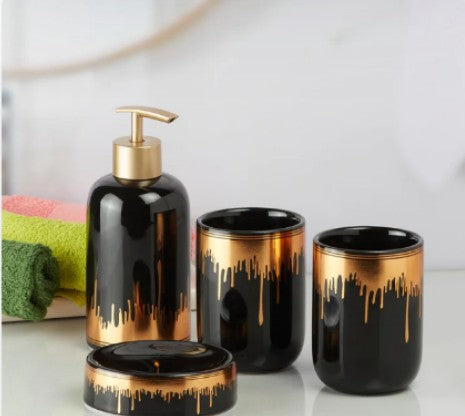 Luxury Black Bathroom Accessories Set