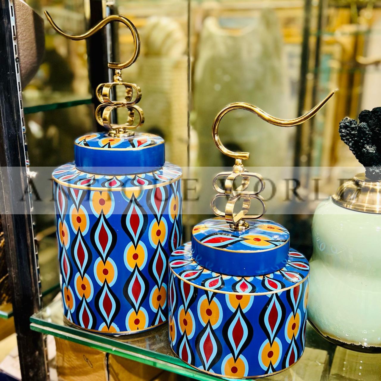 Royal Azure Jar (Set of 2)