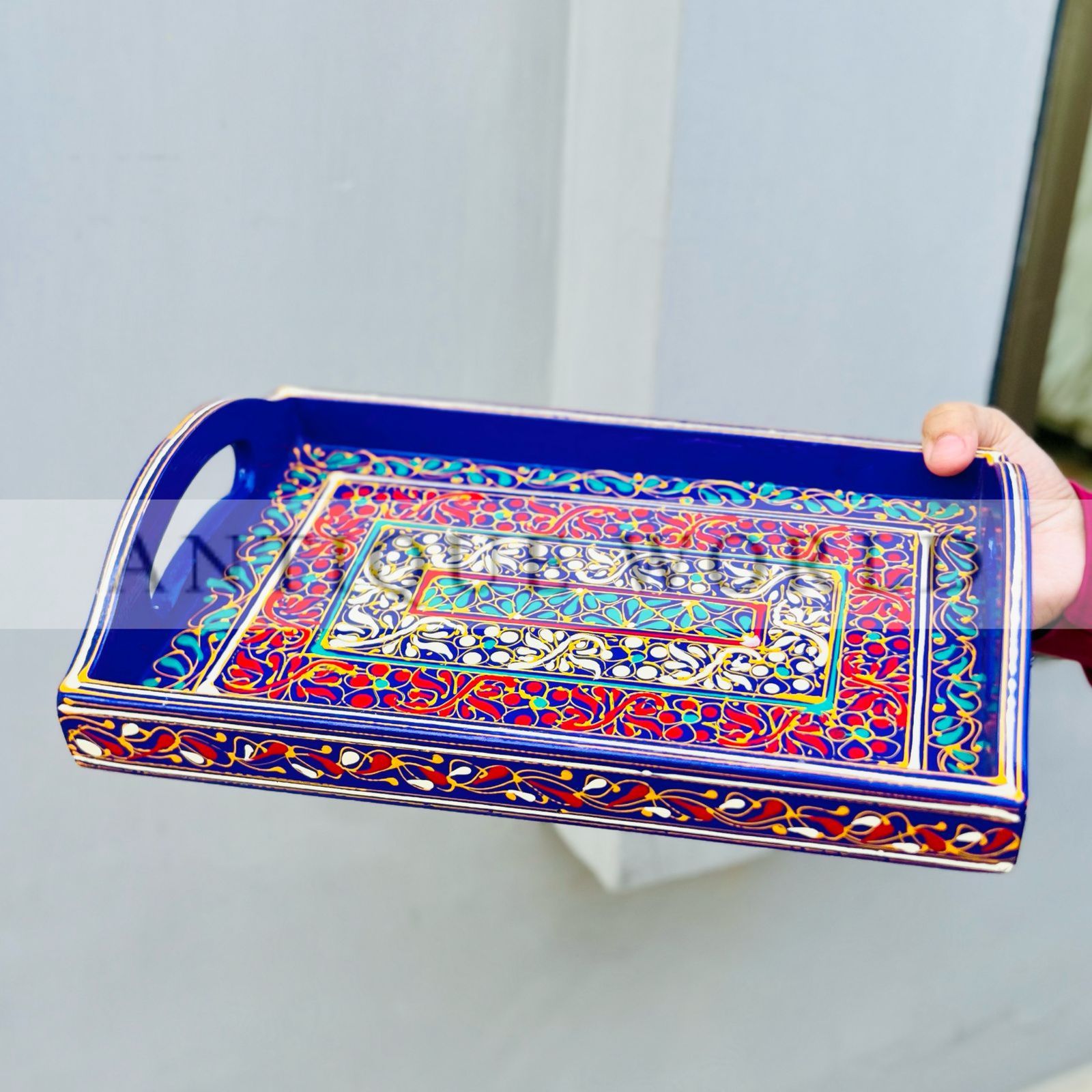 Handcrafted Naqsi Art Wooden Tray