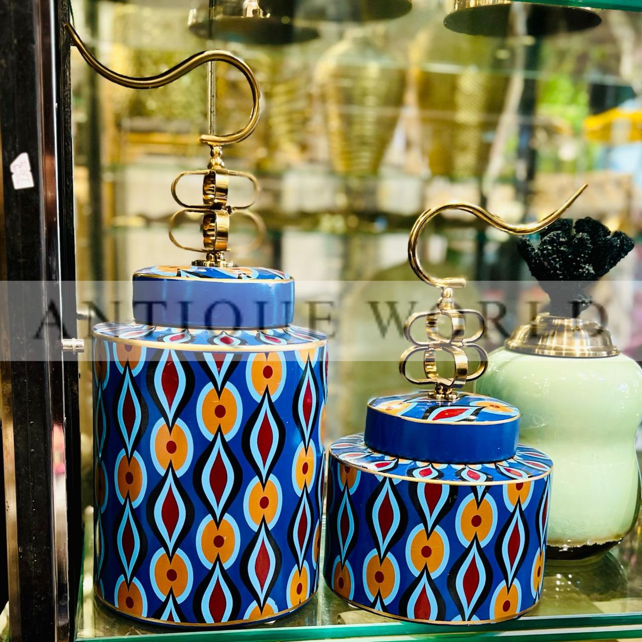 Royal Azure Jar (Set of 2)