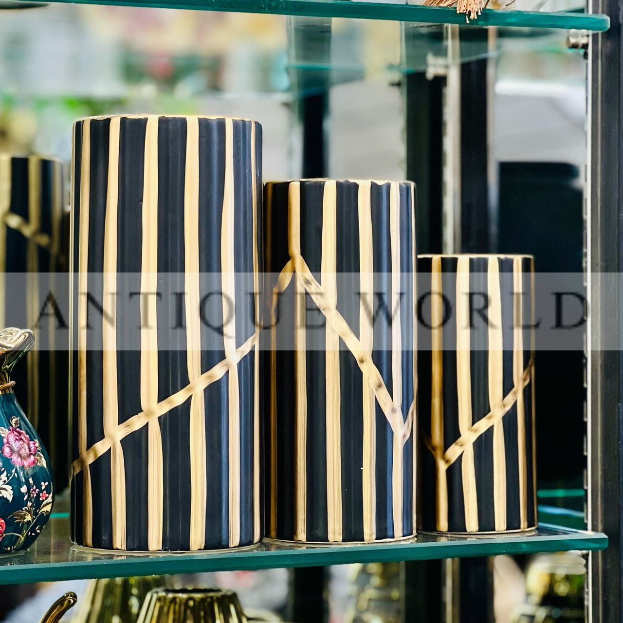 Golden Stripes Vase ( Set of 3 )
