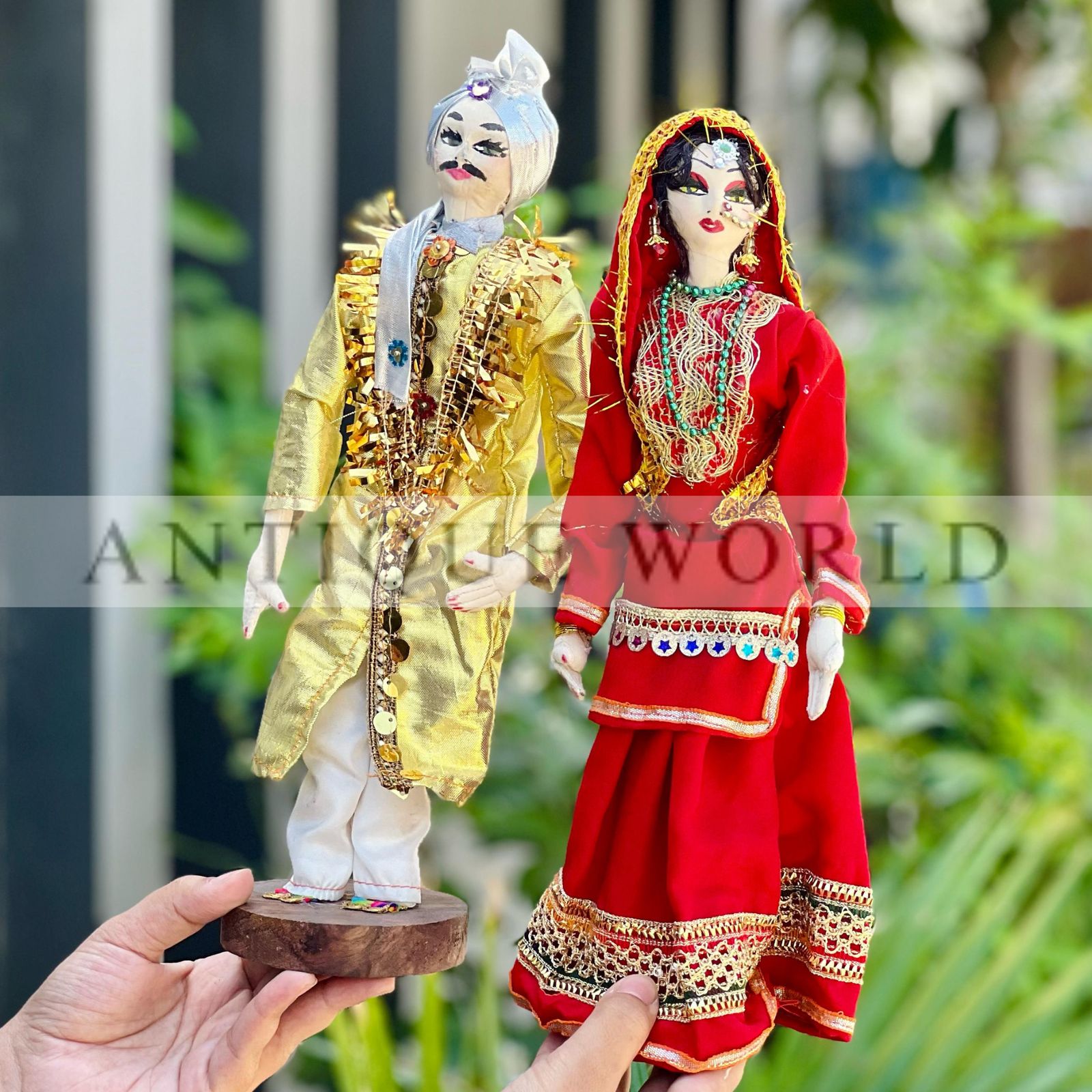 Bride Groom Cultural Dolls Sculpture 1pc