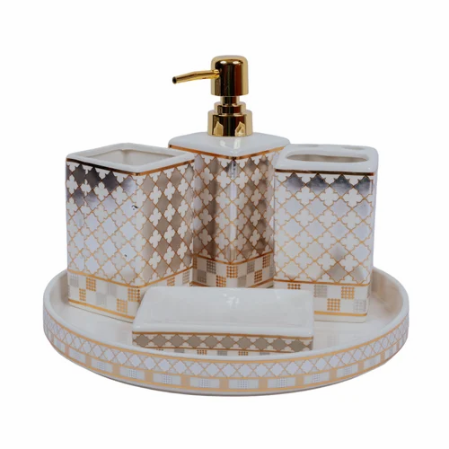 Ceramic Tray Bathroom Set
