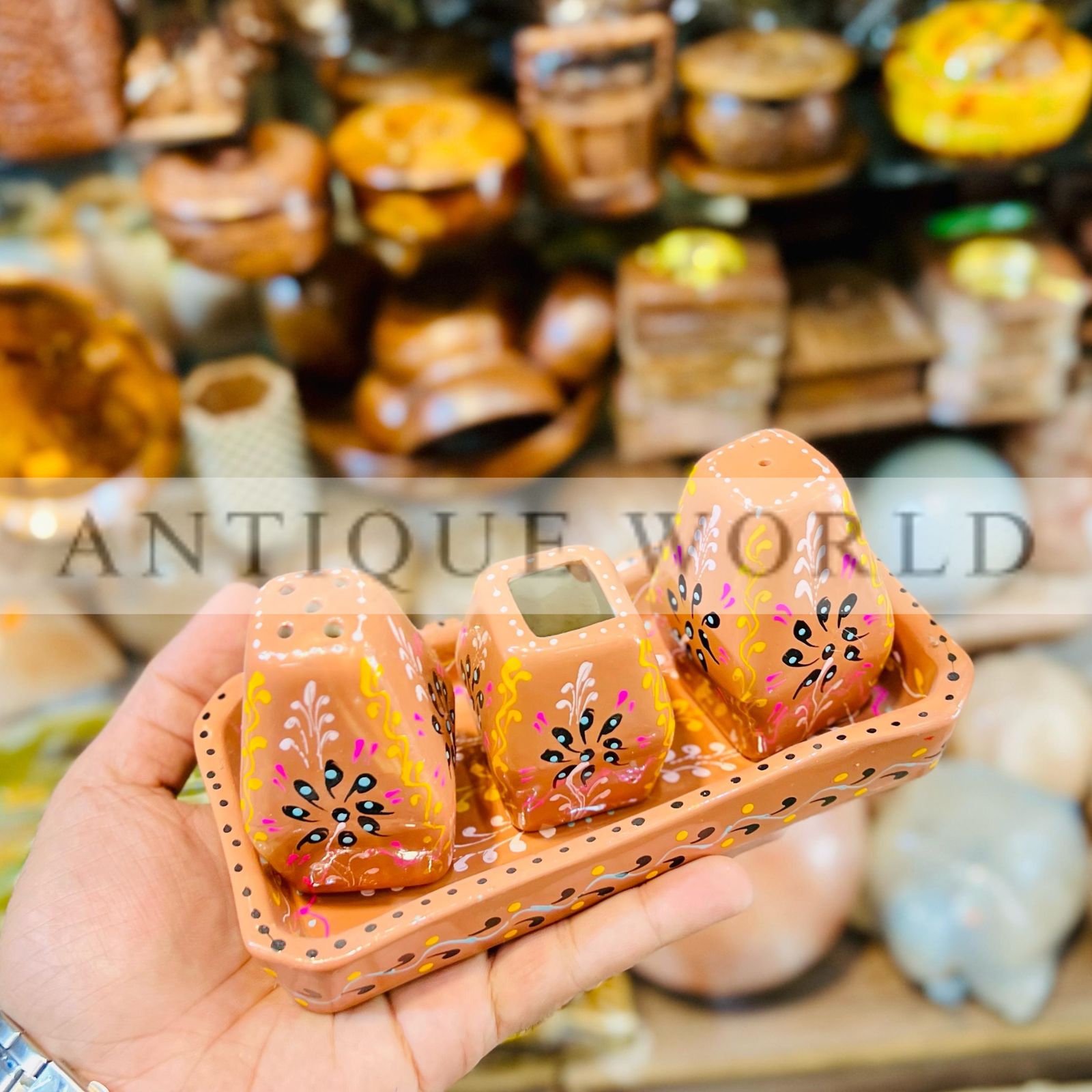 Antique Naqshi Spice Shaker Jar Set