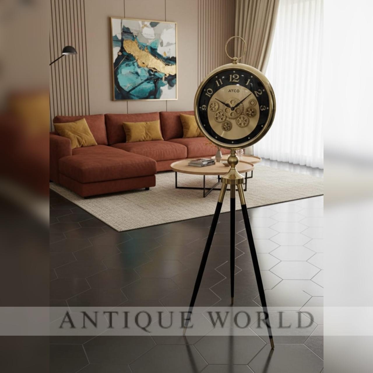 Swiss Vintage Phase Tripod Mounted Floor Clock