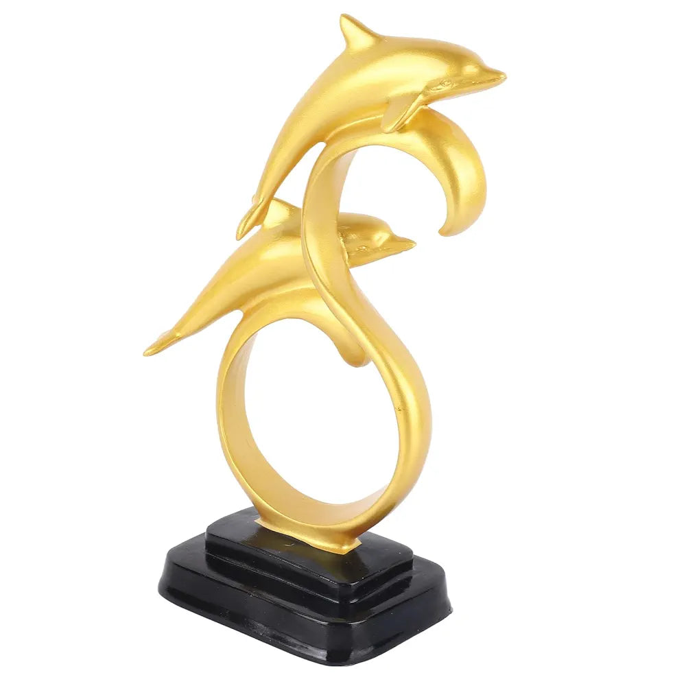 Bright Luster Dolphin Sculpture