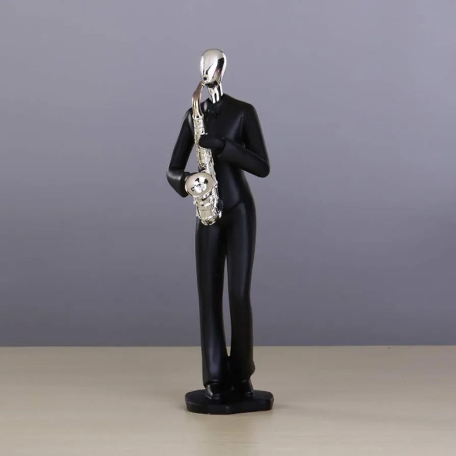 Winomo Musician Saxophone Player Statue