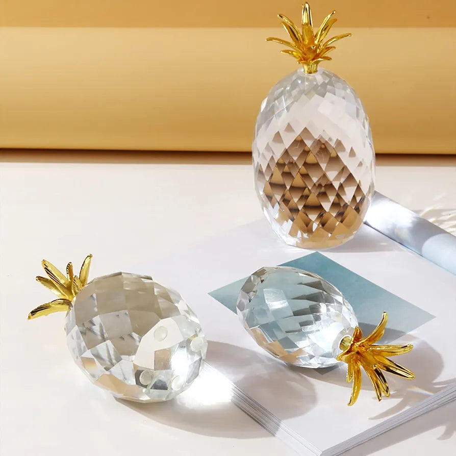Elegant Crystal Pineapple Ornaments ( Set of 3 )