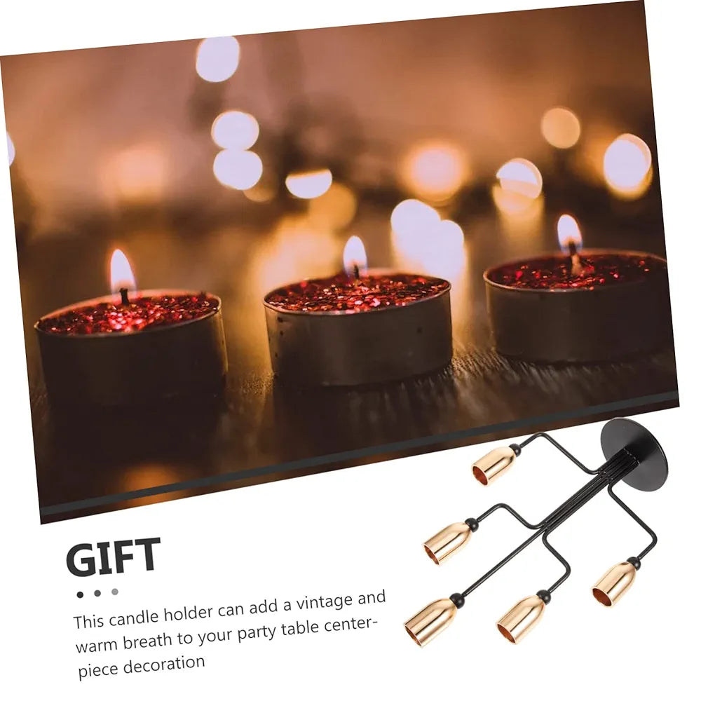 5 Arms Metal Candlestick Holder