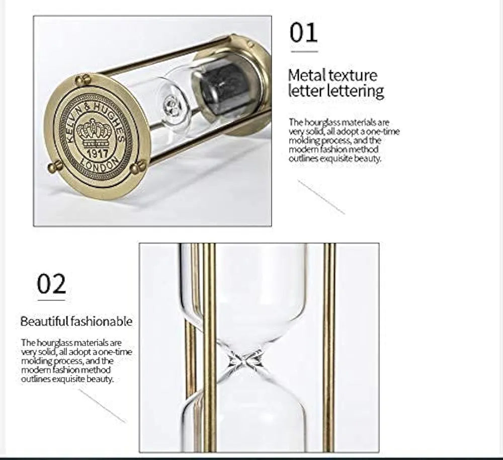 Vintage Metal White Sand Timer