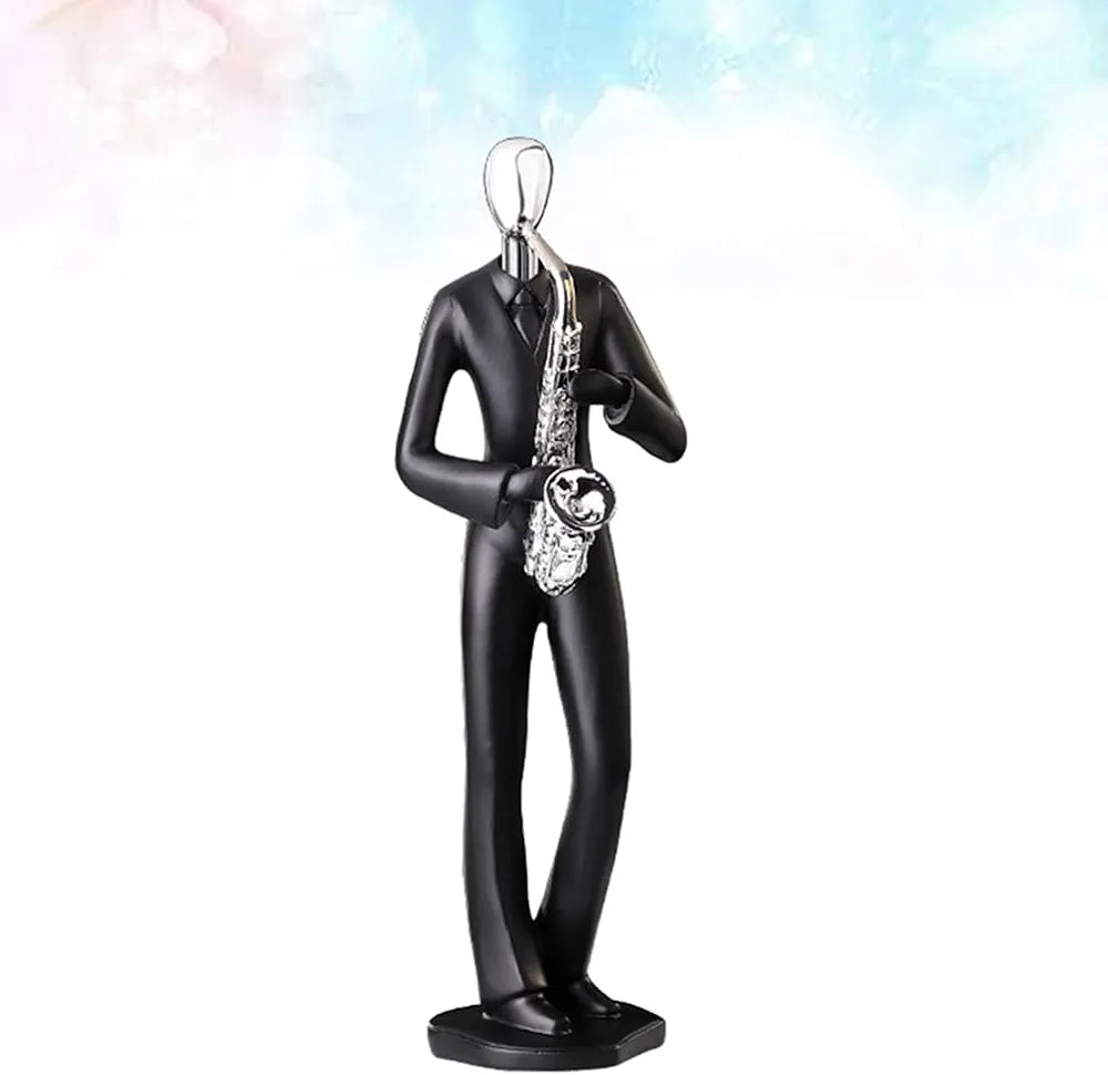 Winomo Musician Saxophone Player Statue