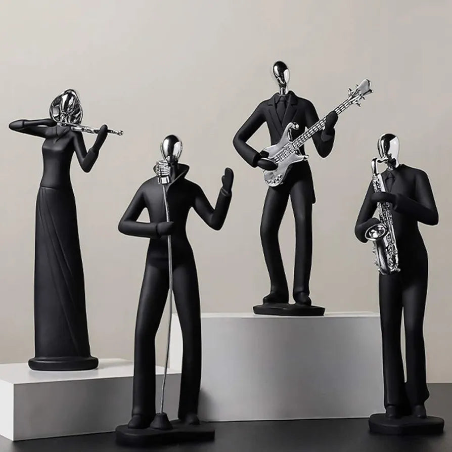 Winomo Musician Saxophone Player Statue