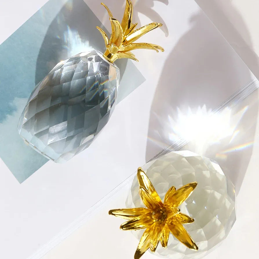 Elegant Crystal Pineapple Ornaments ( Set of 3 )