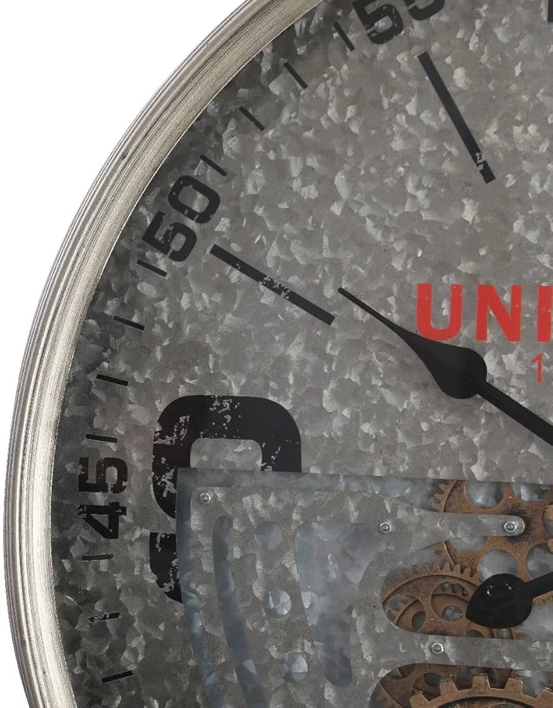 Real Moving Gears Retro Wall Clock