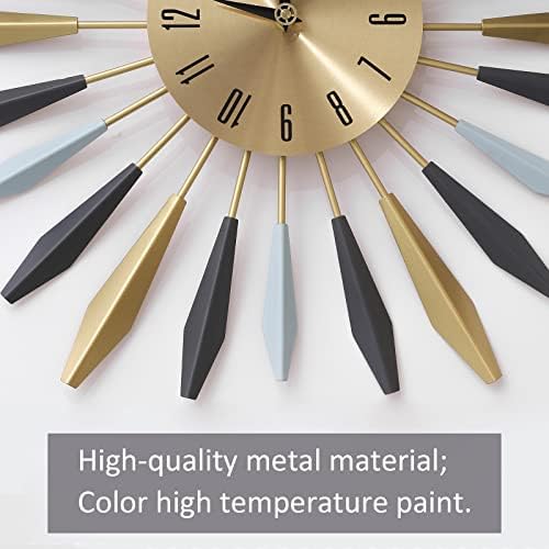 Luxe Metal Wall Clock Living Room