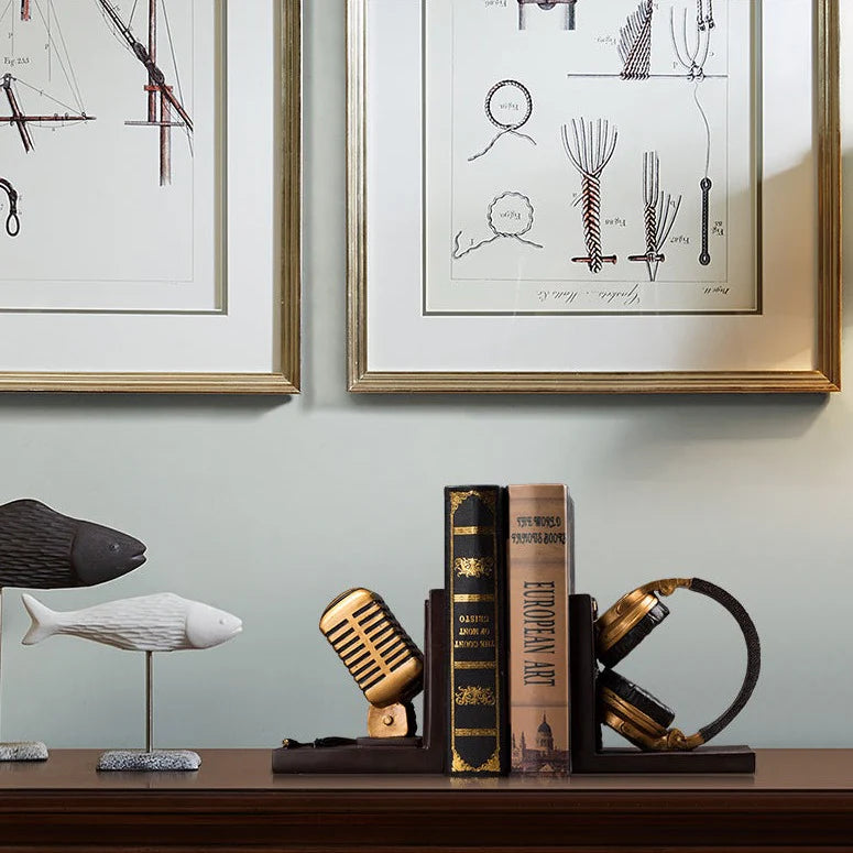 Microphone Headset Model Bookend