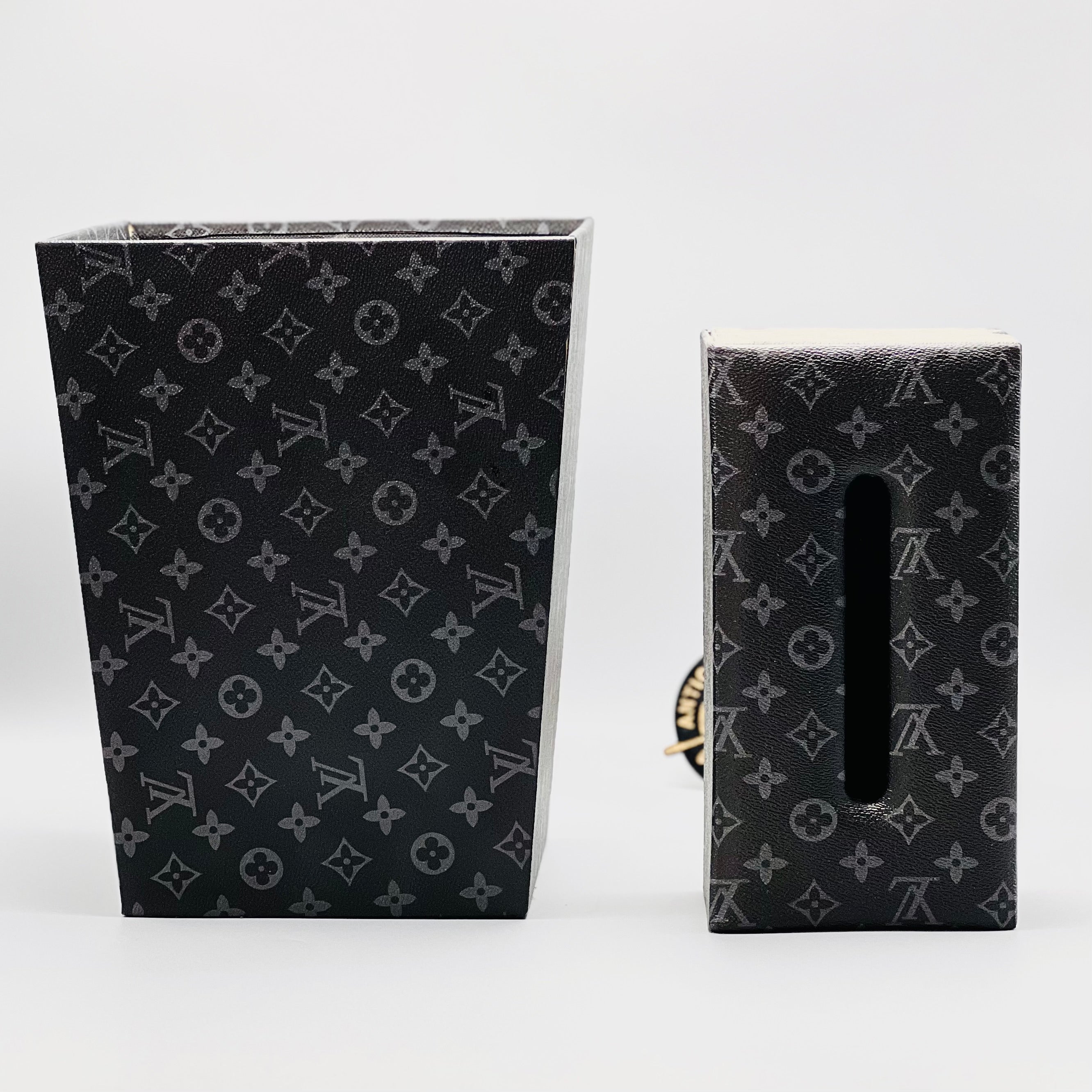 Louis Vuitton Monogram Square Basket and Tissue Box Set