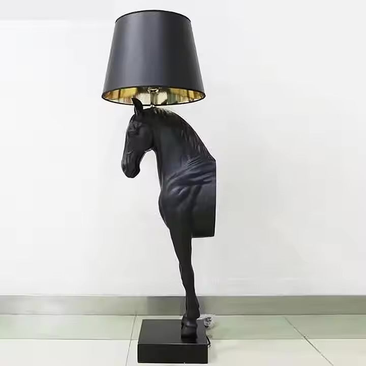 Resin Horse Statue Floor Lamp