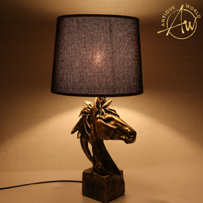 Antique Copper Horse Lamp