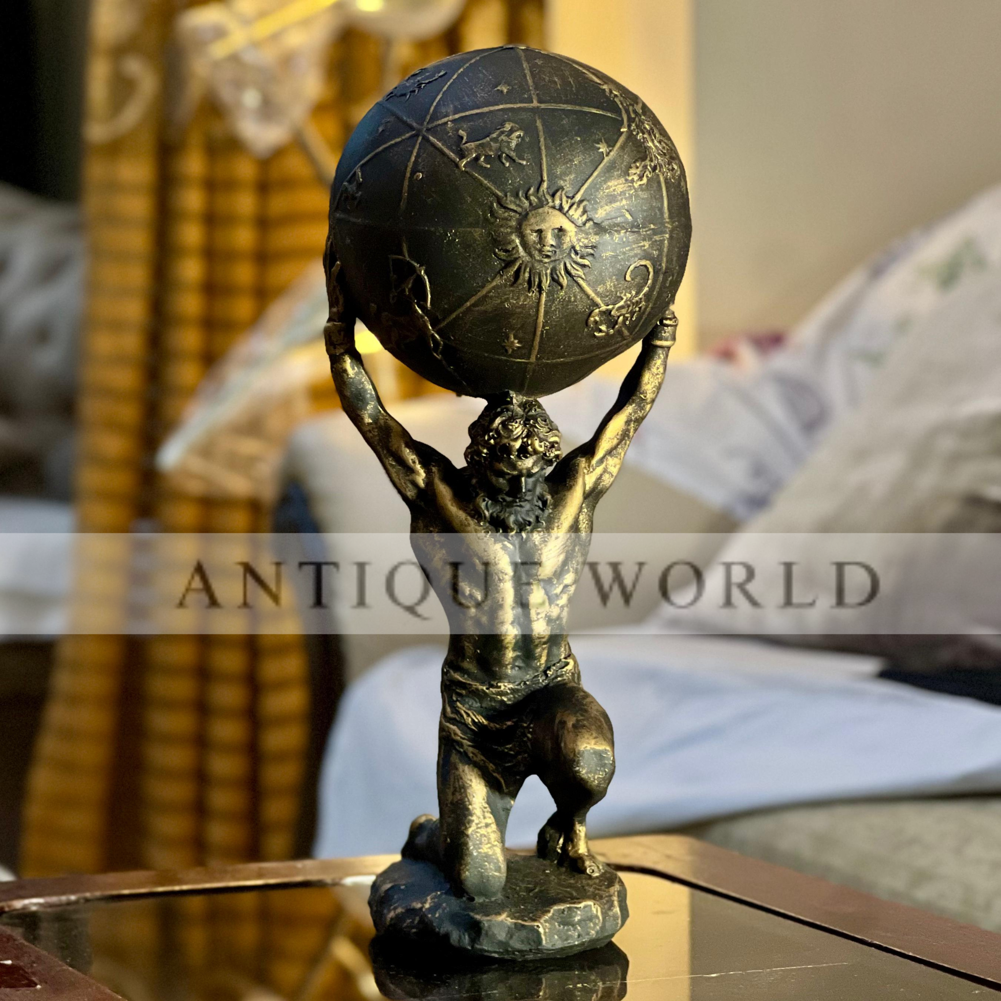 Atlas Holding World Greek Statue