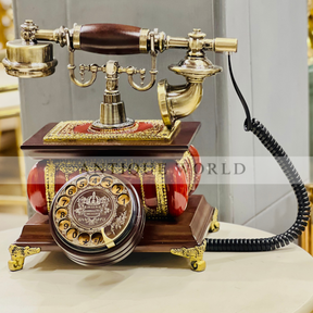 Retro Rotatory Dial with Radial Royal Telephone Decor